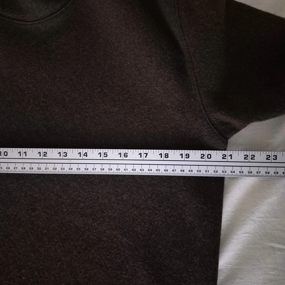 Banana Republic Chocolate Brown Brushed Wool Mock Neck Sweater Mens S Cozy Luxe